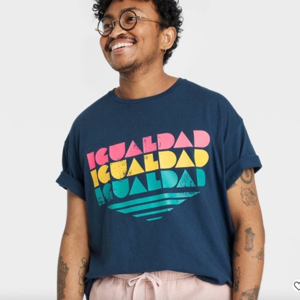 Pride Adult "Igualdad" Short Sleeve T-Shirt - Blue
